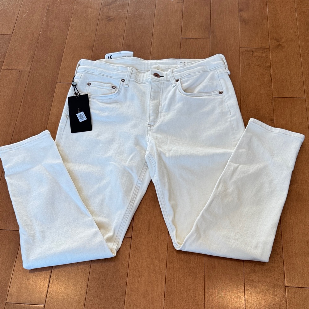 NWT Rag & Bone Cream Cate Mid-rise Ankle Skinny Jeans in 31